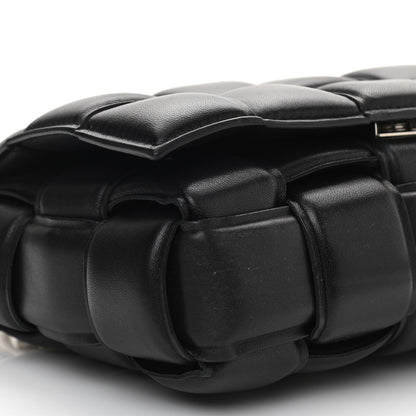 Bottega Veneta Lambskin Maxi Intreccio Padded Chain Cassette Crossbody Bag Black 8 of 9