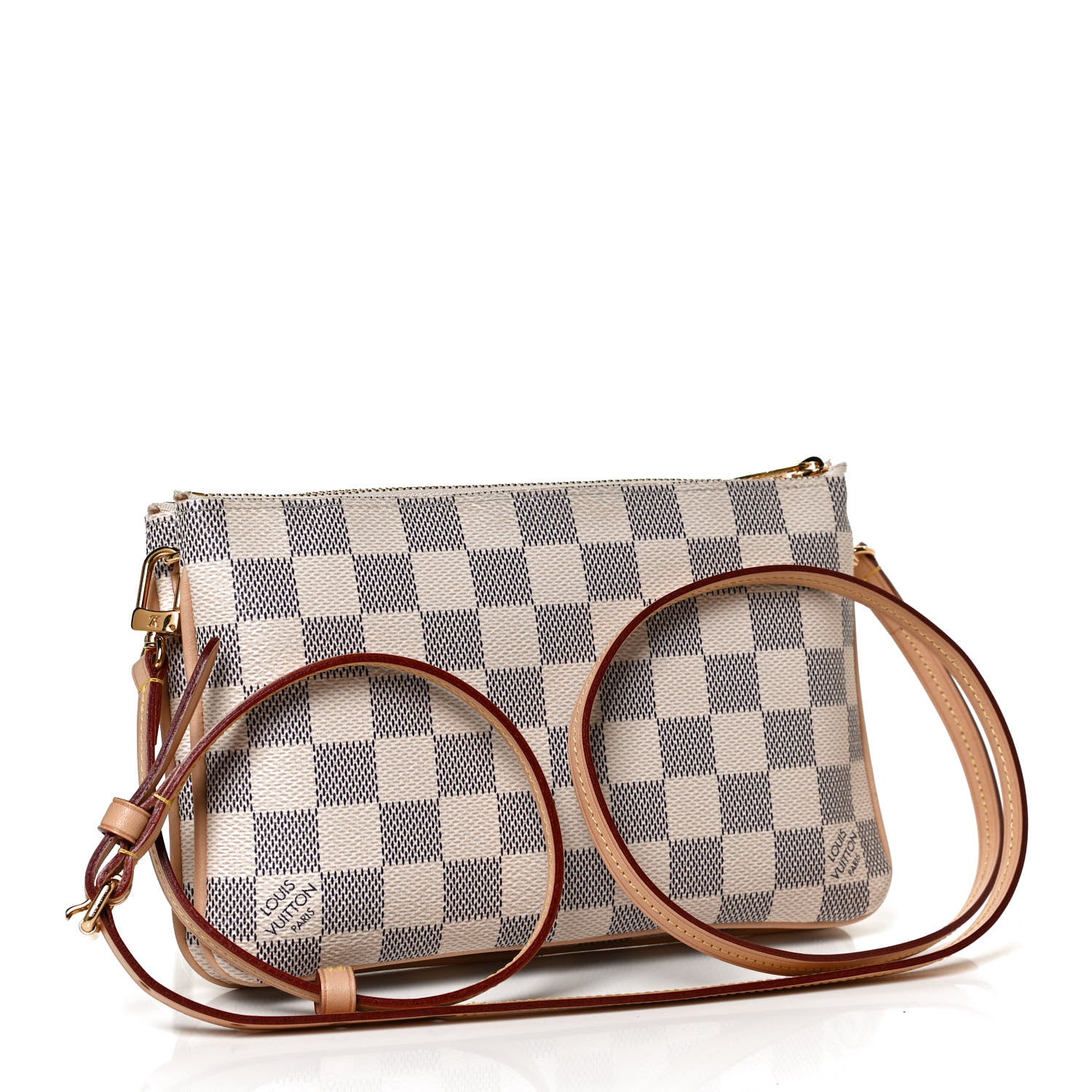 Louis Vuitton Damier Azur Double Zip Pochette 3 of 11