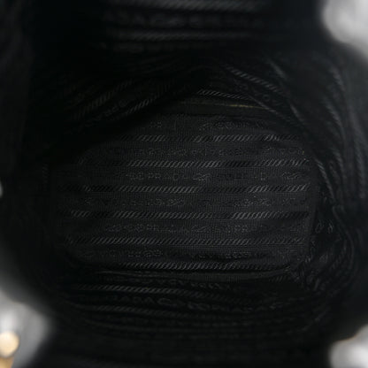 Prada Saffiano Tessuto Nylon Mini Bucket Crossbody Bag Black 5 of 11