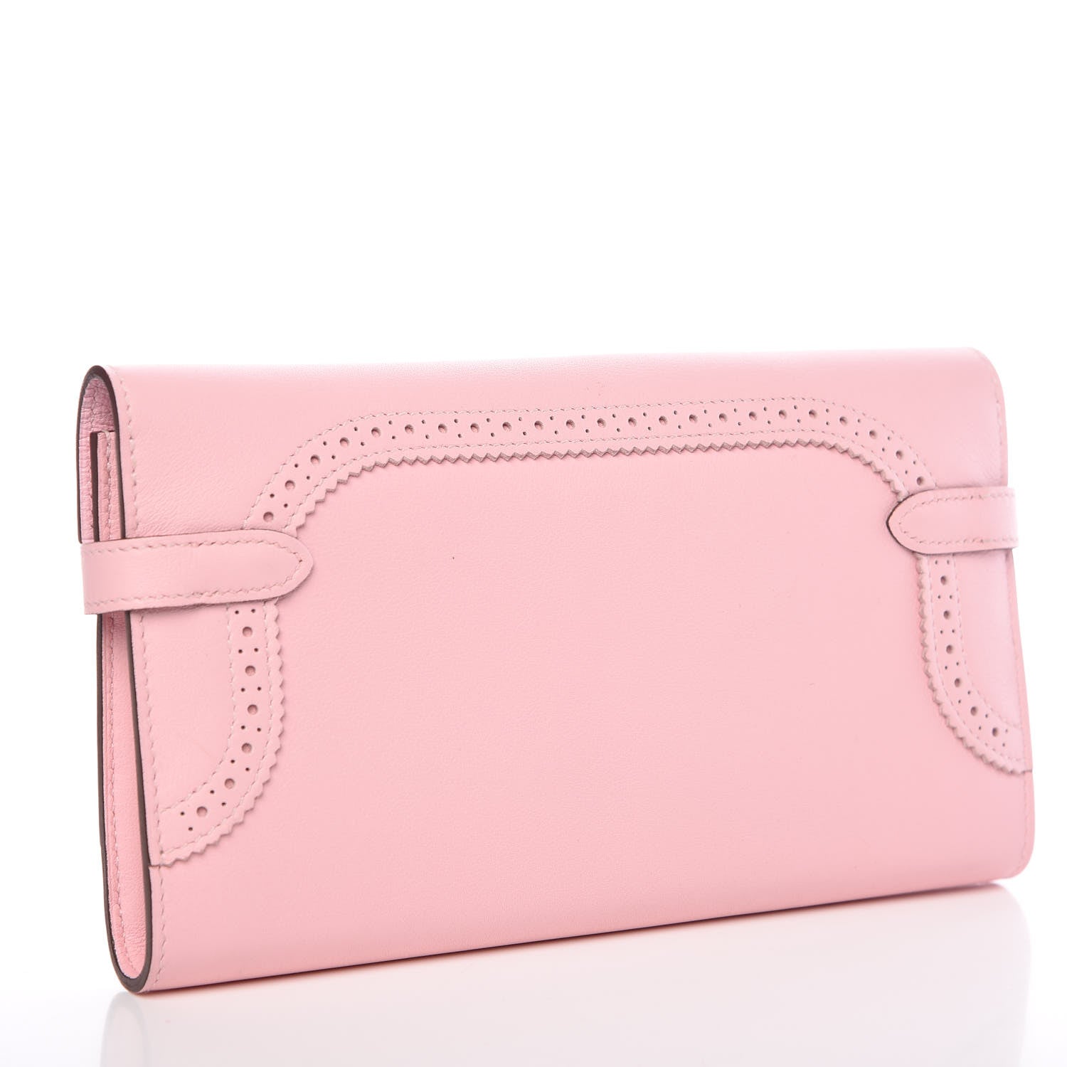 Hermes Swift Ghillies Kelly Longue Wallet Rose Sakura 3 of 8