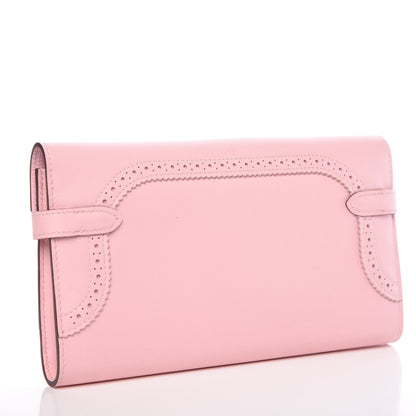 Hermes Swift Ghillies Kelly Longue Wallet Rose Sakura 3 of 8