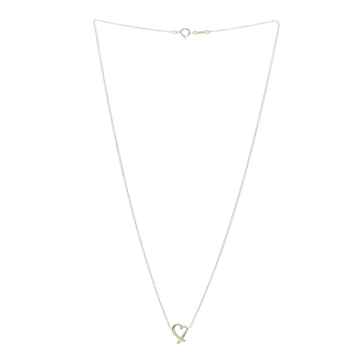 Tiffany 18K Yellow Gold Mini Paloma Picasso Loving Heart Pendant Necklace 3 of 6