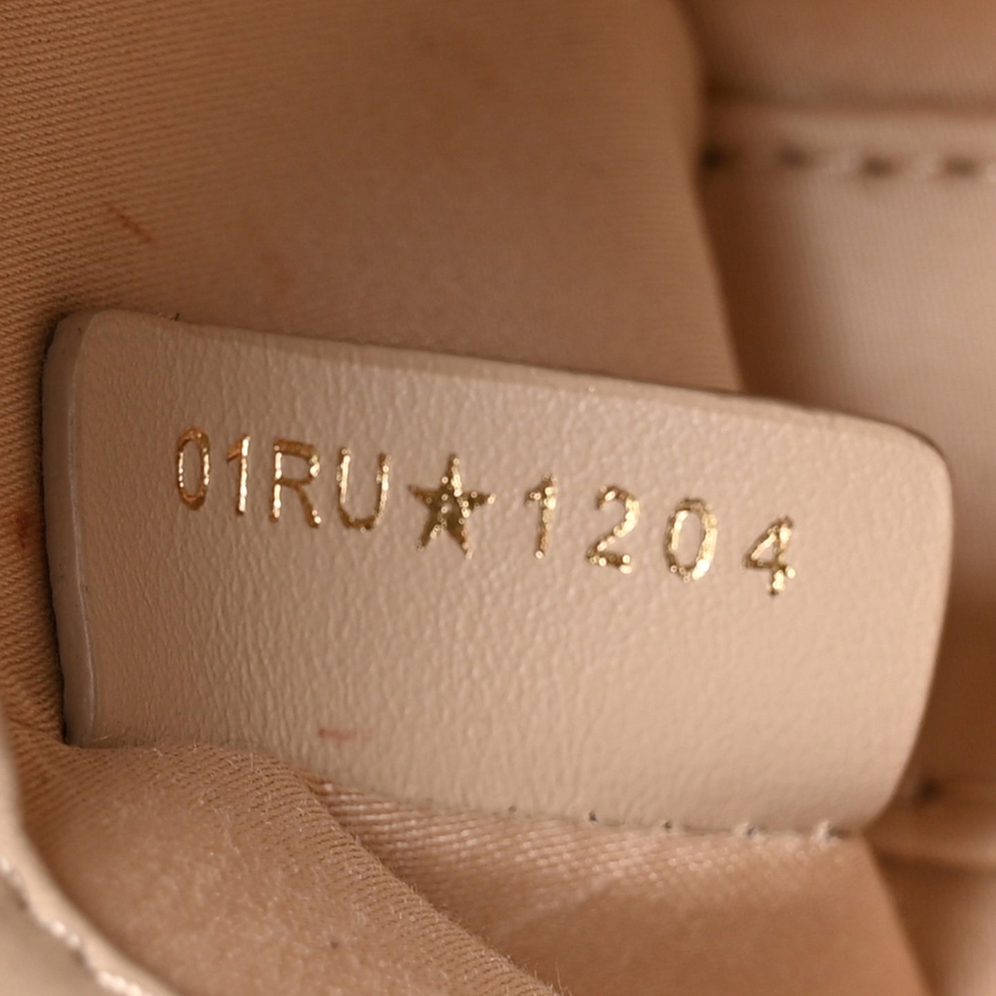 Lambskin Cannage Beaded Embroidered Micro Lady D-Joy Beige
