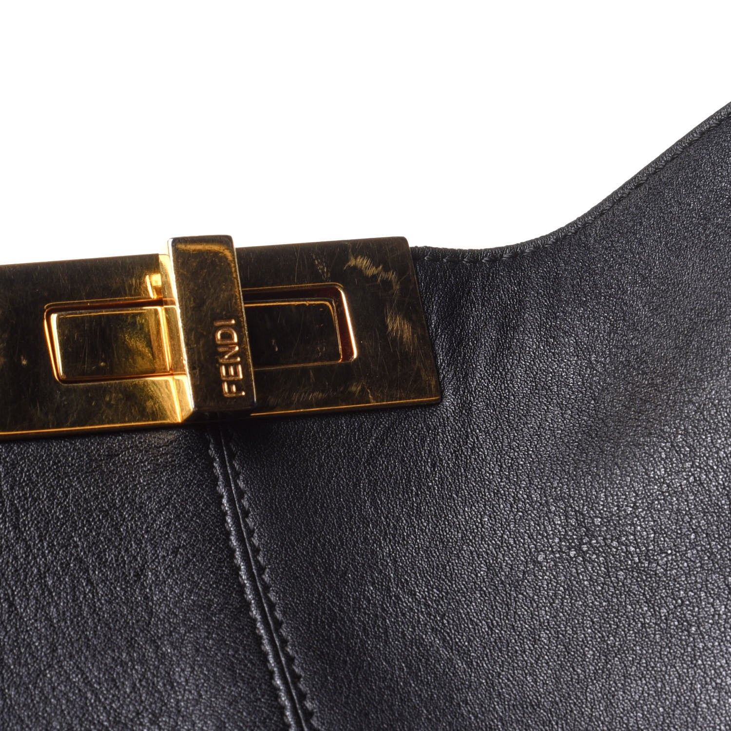 Fendi Vitello Seta Century Large Peekaboo X-Lite Black Fragola 14 of 19