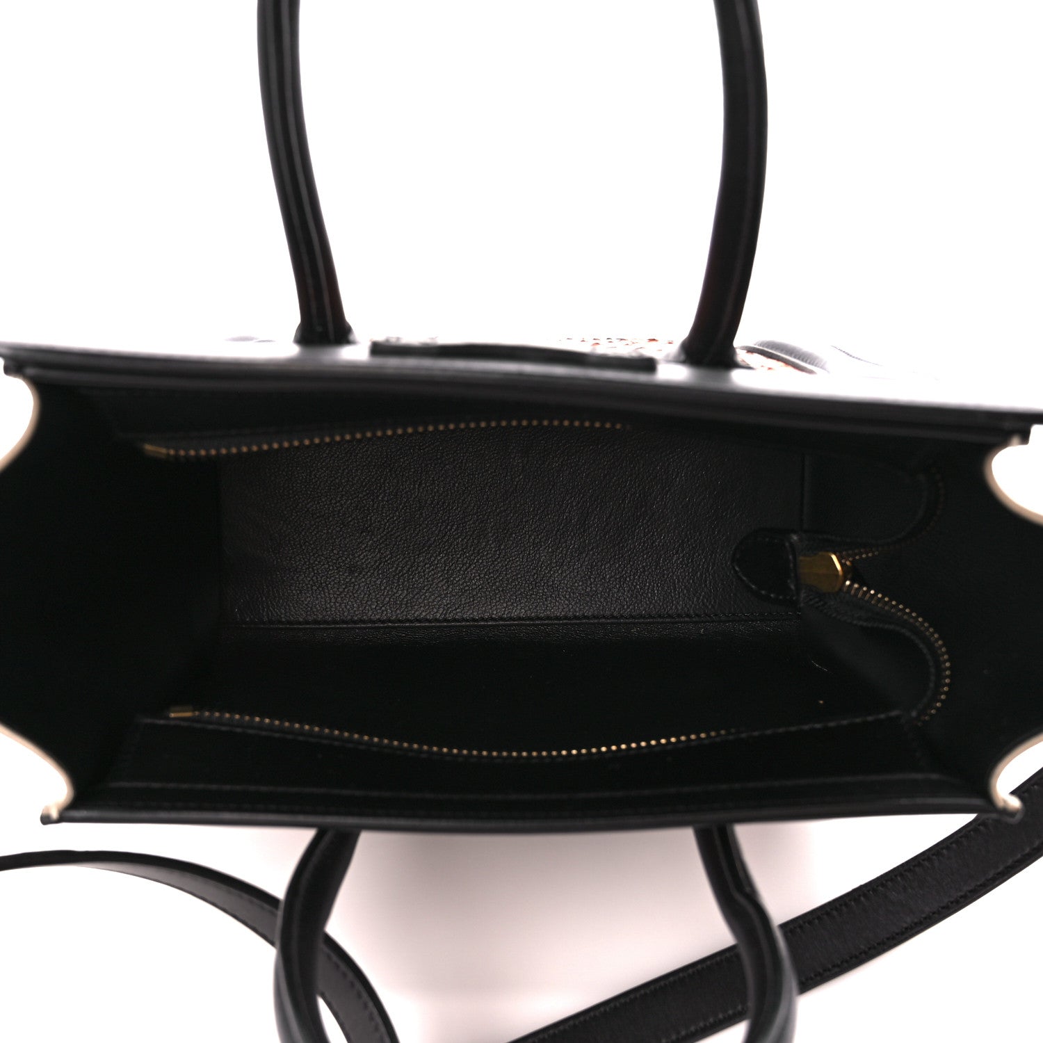 Celine Snakeskin Calfskin Nano Tri-Color Luggage Black Multicolor 5 of 11