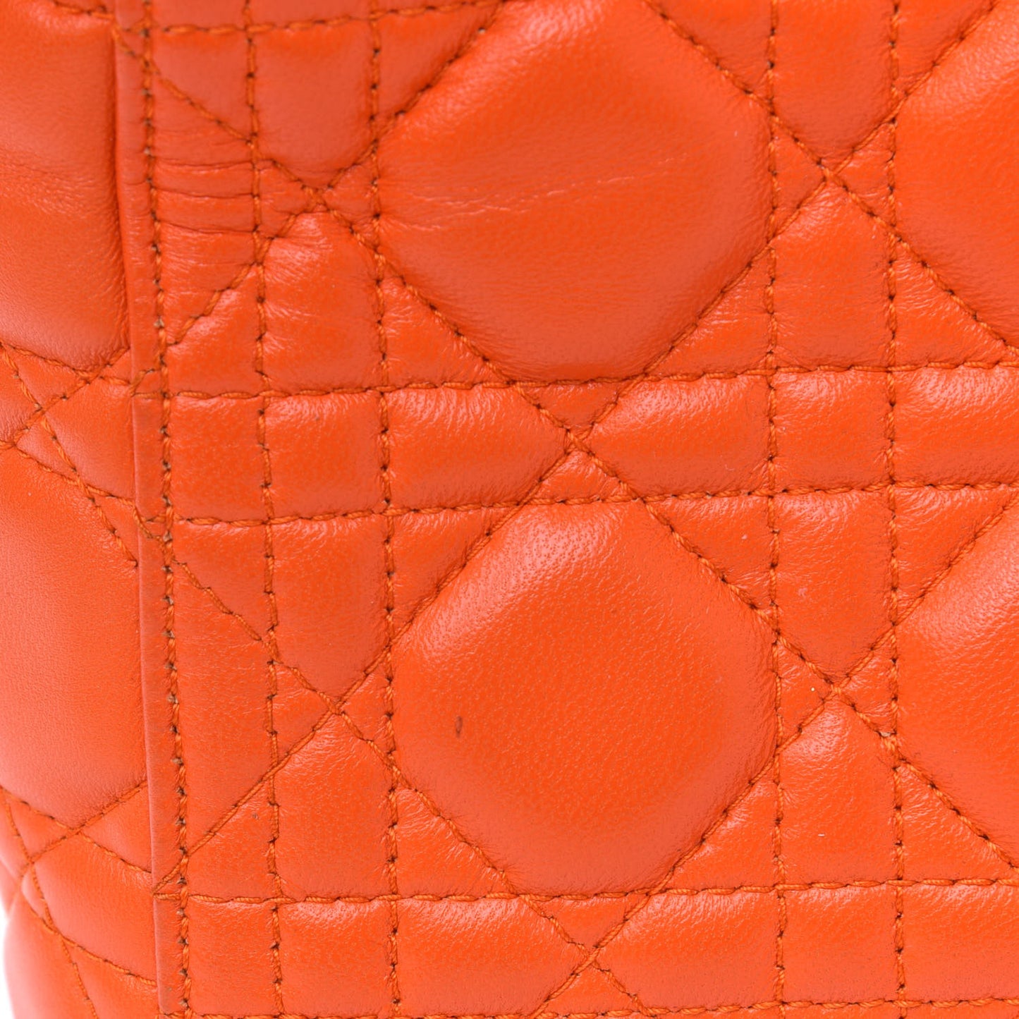 Lambskin Cannage Large Lady Dior Orange