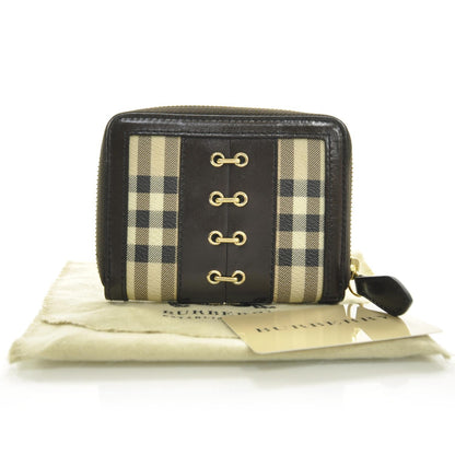 Burberry House Check Metal Stitch Compact Wallet 2 of 8