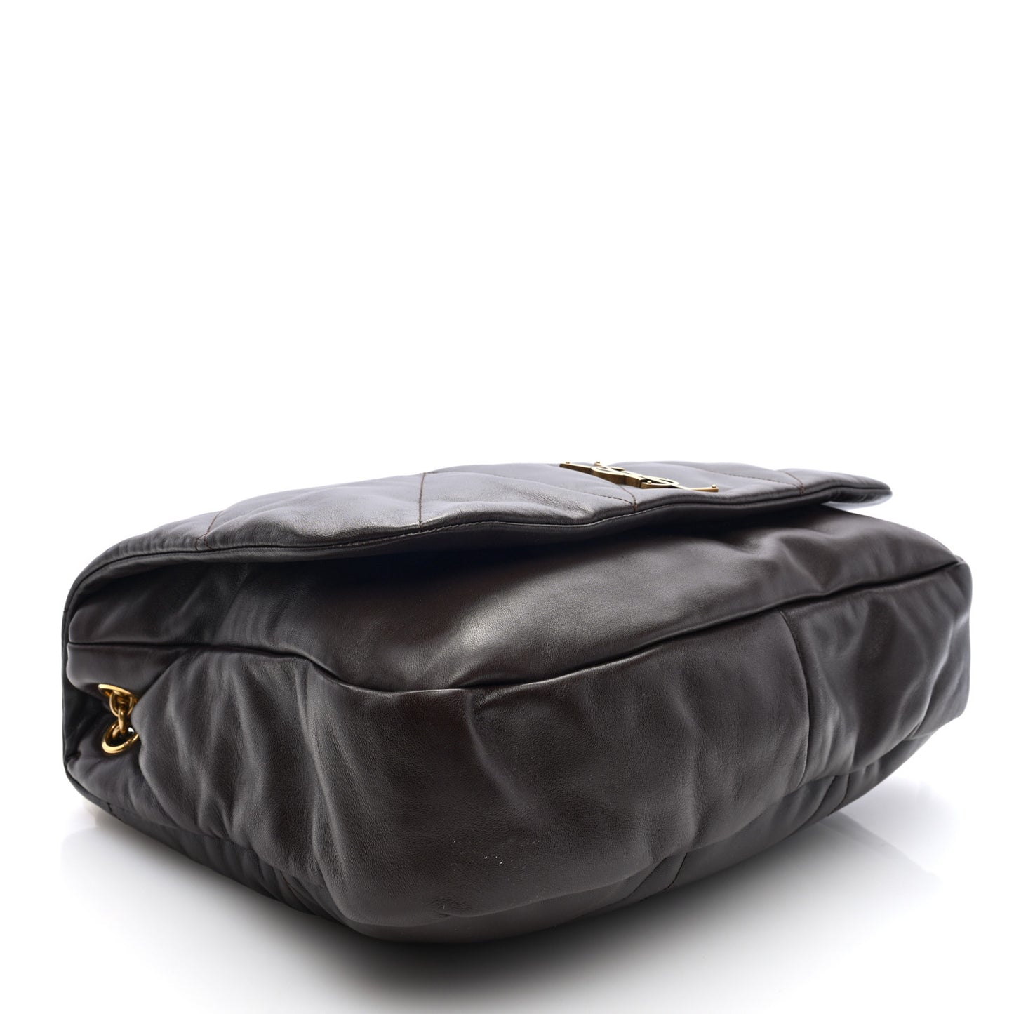 Lambskin Matelasse Monogram Large Jamie 4.3 Dark Sweet Chocolate