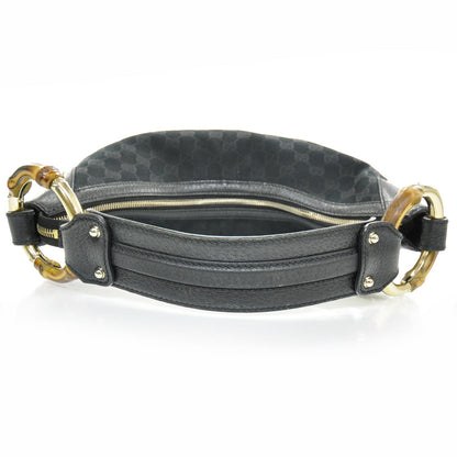 Gucci Monogram Bamboo Ring Hobo Black 5 of 9