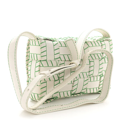 Bottega Veneta Lambskin Maxi Intreccio Overlock Stitched Cassette Crossbody Bag White Parakeet 3 of 11