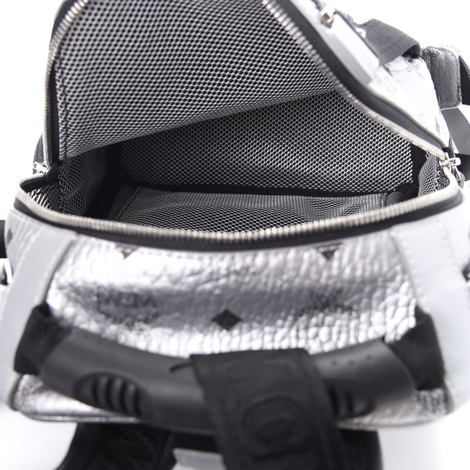 MCM Visetos Small Jemison Backpack Silver 4 of 10
