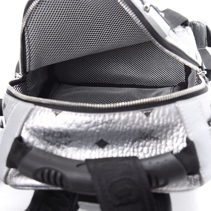 MCM Visetos Small Jemison Backpack Silver 4 of 10