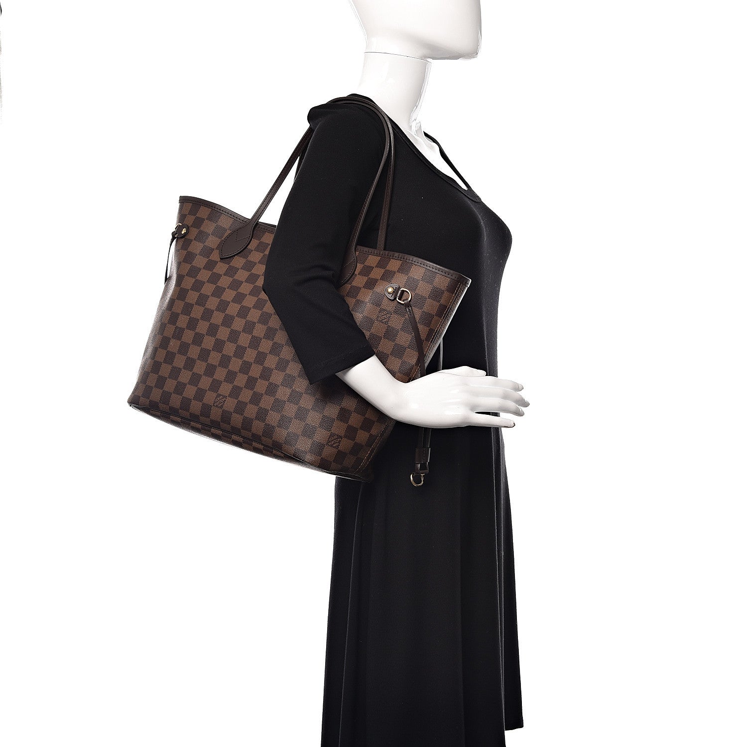 Louis Vuitton Damier Ebene Neo Neverfull MM Rose Ballerine 2 of 12