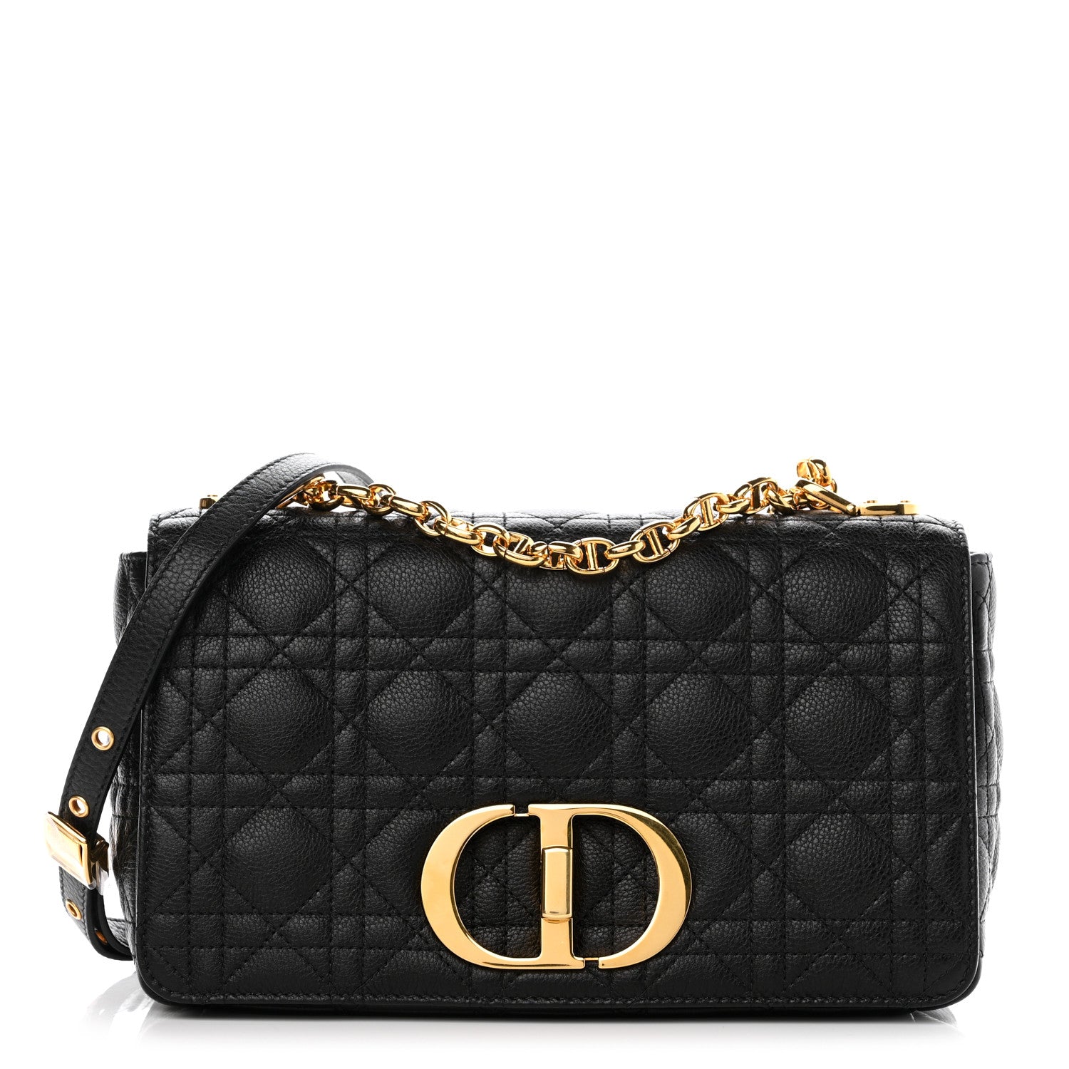 Christian Dior Calfskin Cannage Medium Caro Bag Black 1 of 8