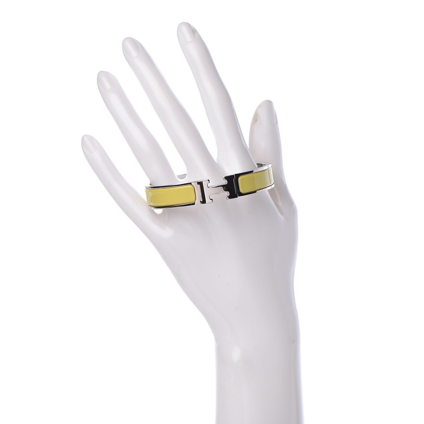 Enamel Narrow Clic Clac H Bracelet GM Jaune Citron