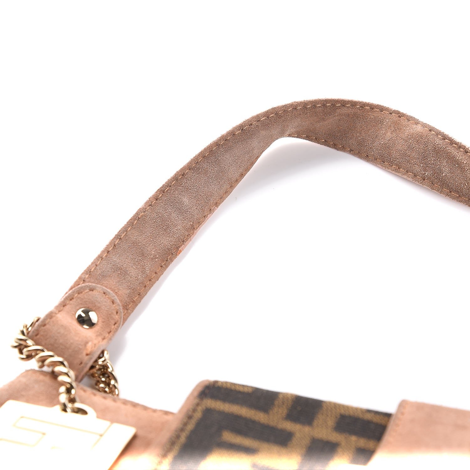 Fendi Suede Zucca Baguette Pink 9 of 13