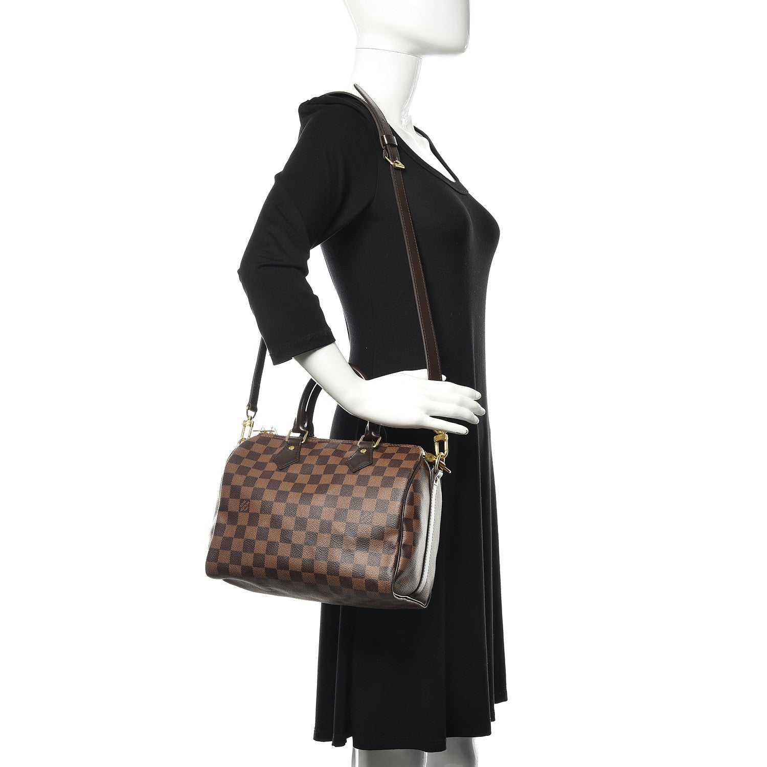 Louis Vuitton Damier Ebene Speedy Bandouliere 25 2 of 13