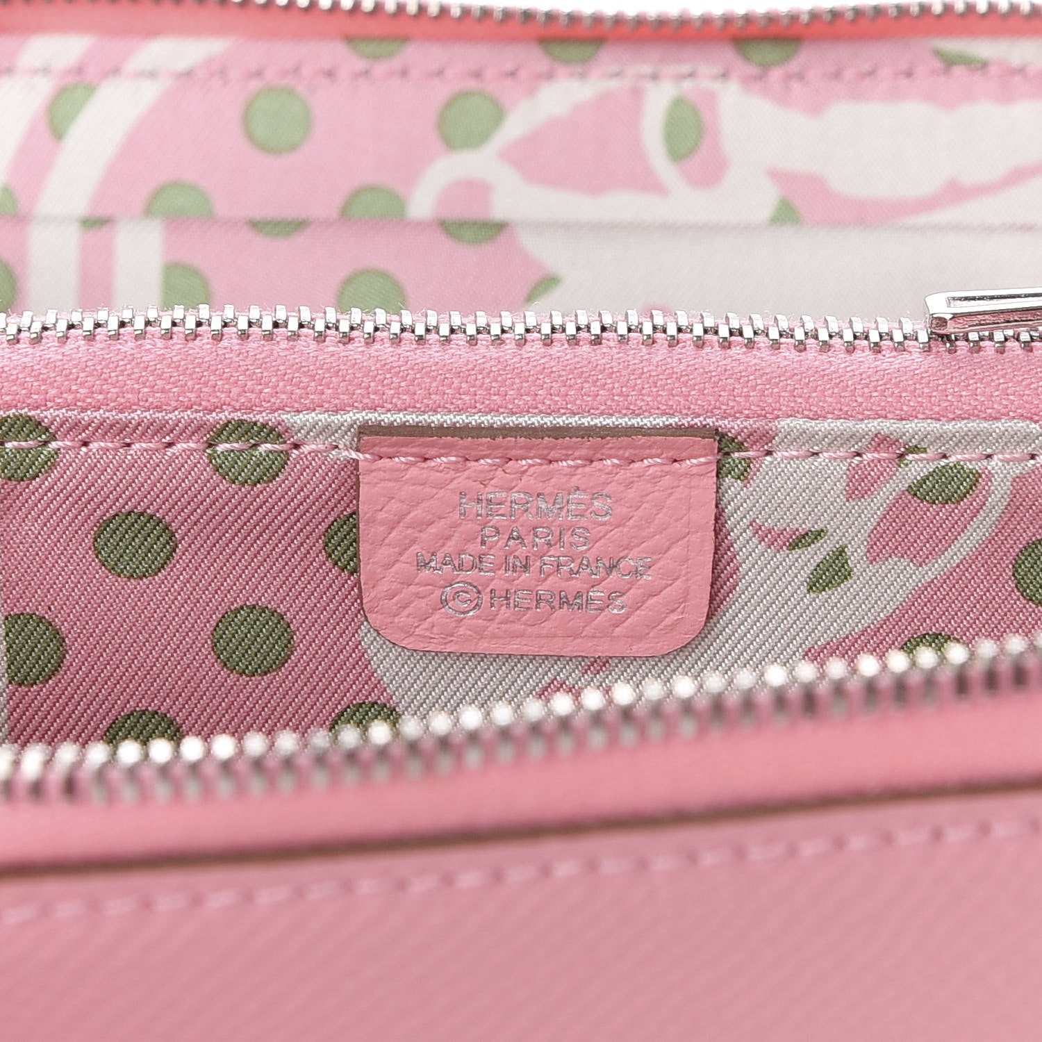 Hermes Epsom Silk'in Compact Wallet Rose Confetti 6 of 7