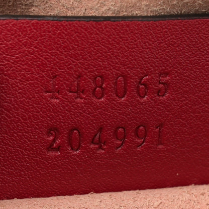 Gucci Calfskin Matelasse Mini GG Marmont Chain Shoulder Bag Hibiscus Red 7 of 13
