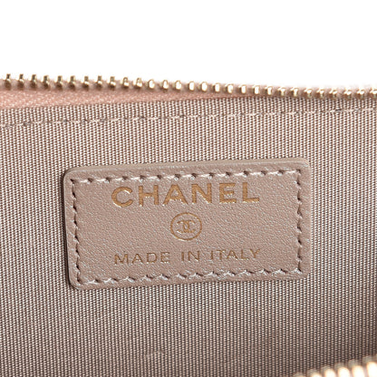 Chanel Iridescent Caviar Quilted Key Holder Case Light Gold 6 of 8