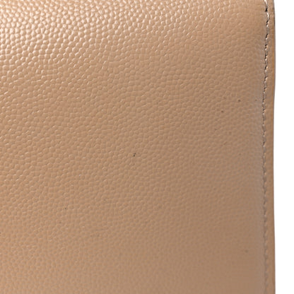Saint Laurent Grain De Poudre Small Monogram Kate Satchel Dark Beige 11 of 12