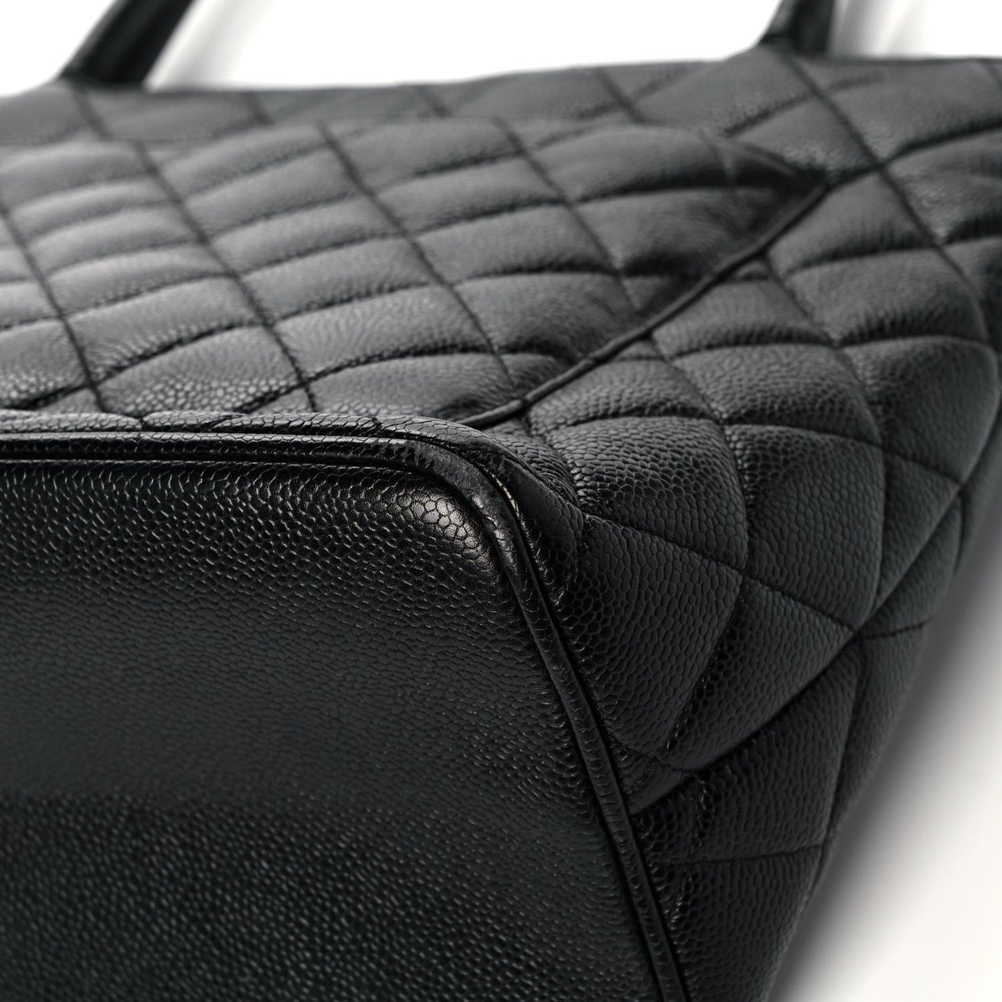 Caviar Quilted Medallion Tote Black