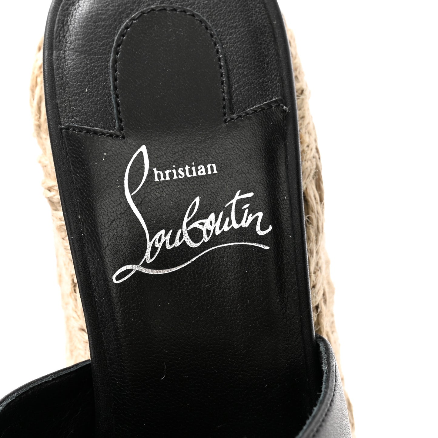 Calfskin Ariella Zeppa 130 Espadrille Sandals 37 Black Naturel