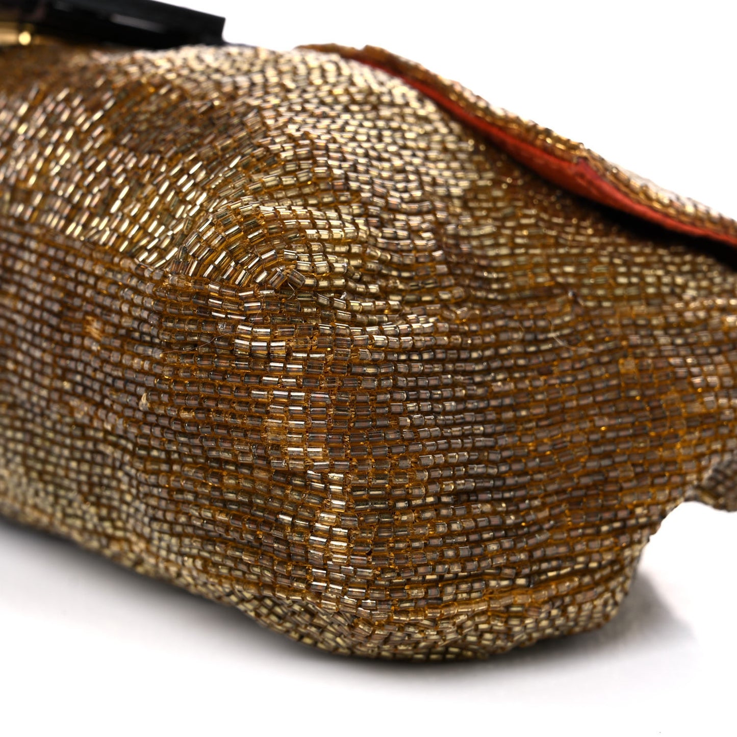 Beaded Baguette Beige Gold