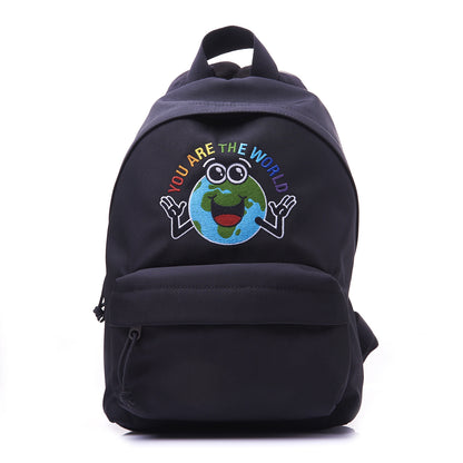 Balenciaga Nylon Embroidered You Are The World Explorer Backpack S Black 1 of 12