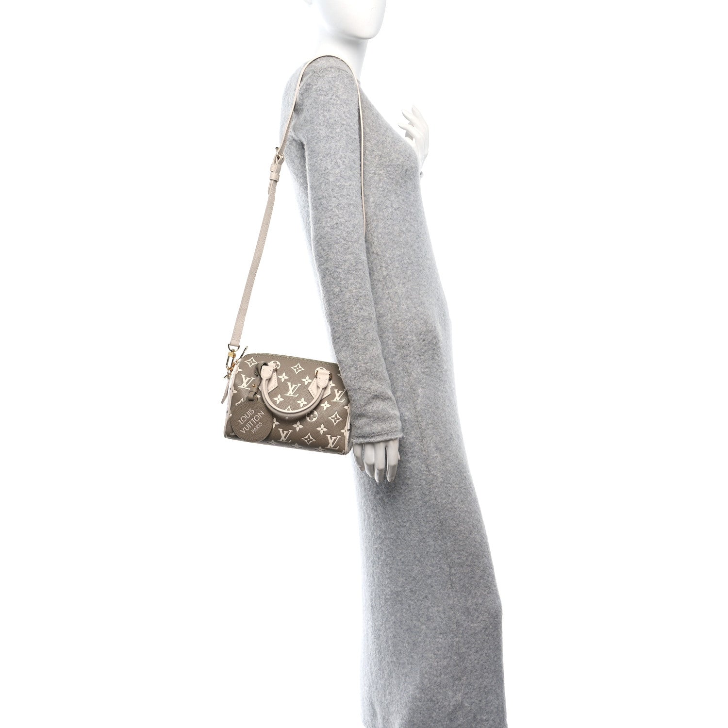 Louis Vuitton Empreinte Monogram Spring in the City Speedy Bandouliere 20 Kaki Beige Cream 3 of 11