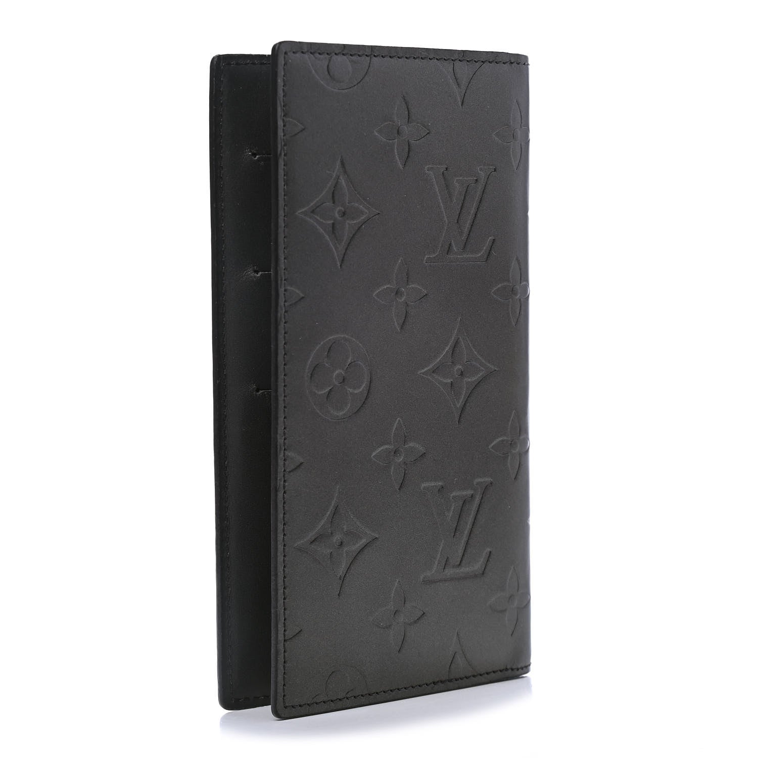 Louis Vuitton Mat Monogram Checkbook Holder Case Wallet Black 2 of 4