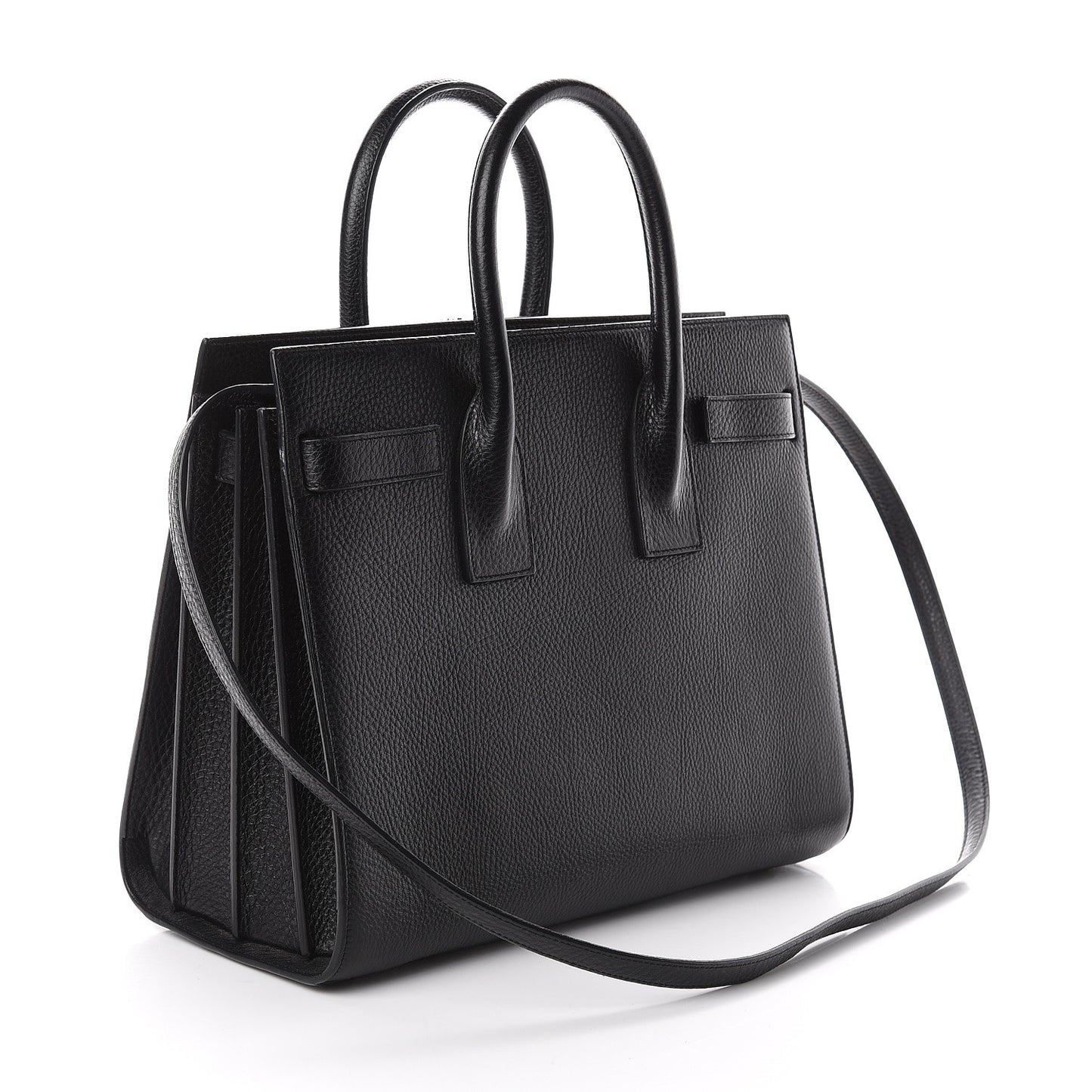 Grained Calfskin Small Sac De Jour Black