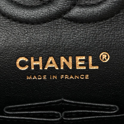 Chanel Lambskin Chevron Quilted Small Double Flap Black 6 of 10