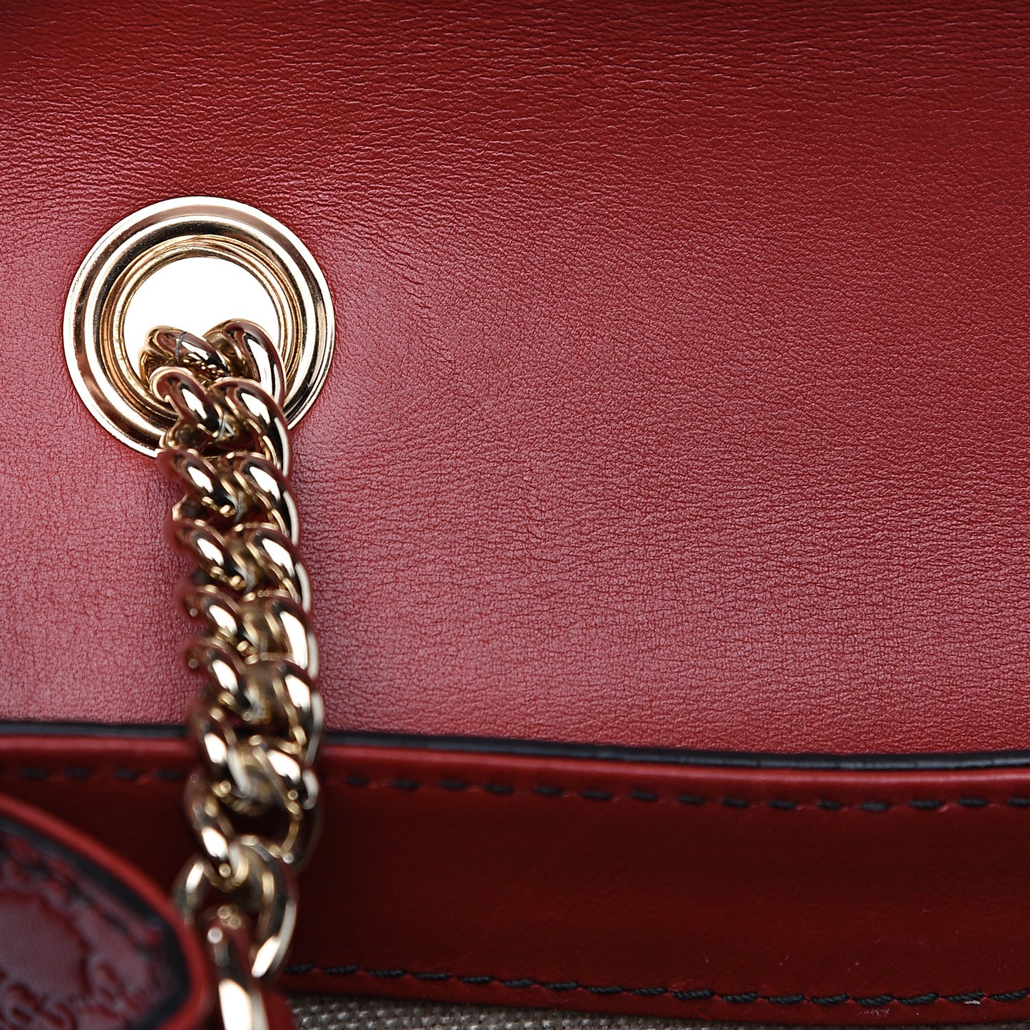 Soft Microguccissima Mini Emily Chain Shoulder Bag Rosso