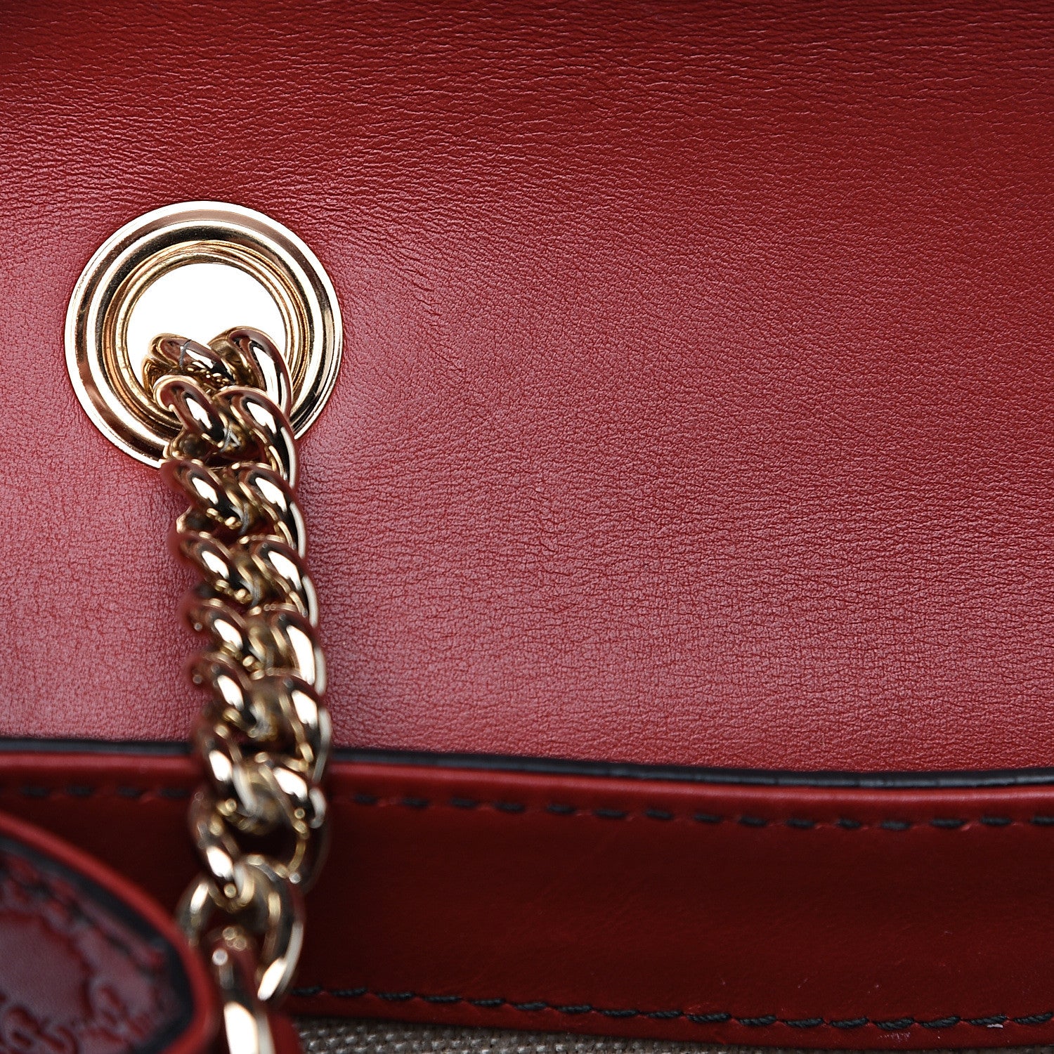 Gucci Soft Microguccissima Mini Emily Chain Shoulder Bag Rosso 9 of 9