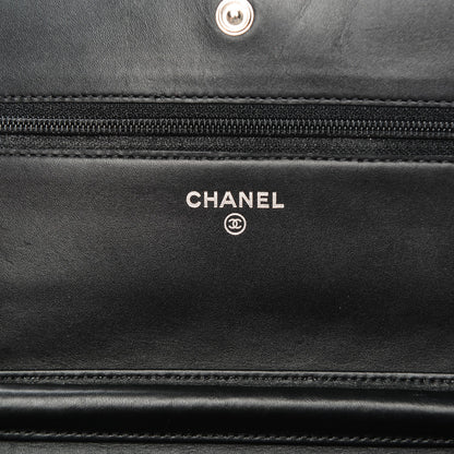 Chanel Calfskin Quilted Cambon Wallet On Chain WOC Black 6 of 7