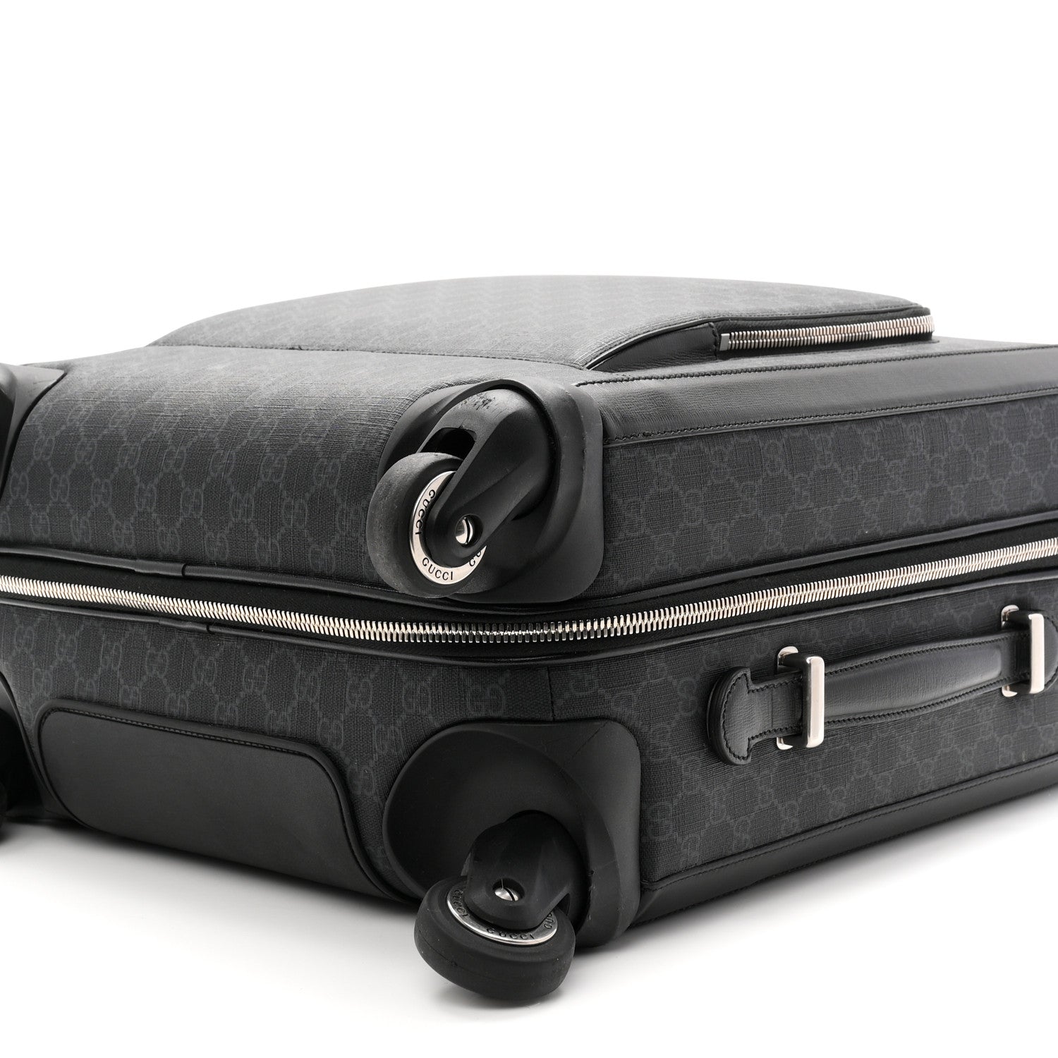 Gucci GG Supreme Monogram Calfskin Carry On Trolley Black 1889700