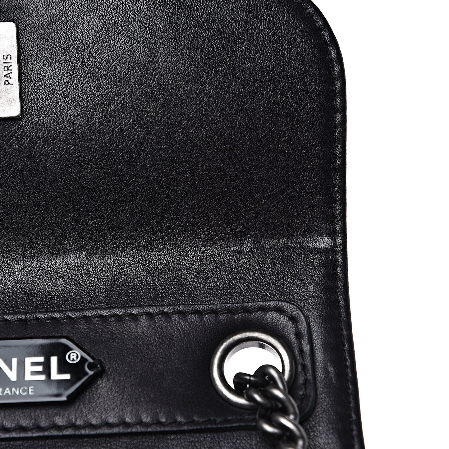 Calfskin Stitched Small Crossbody Flap Black