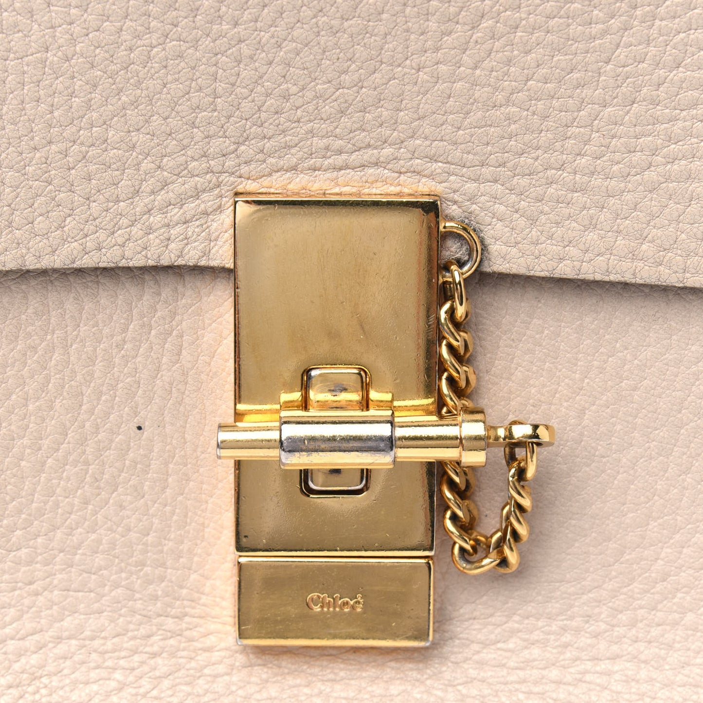 Grained Lambskin Mini Drew Shoulder Bag Biscotti Beige