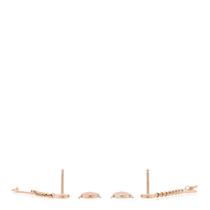 Hermes 18K Rose Gold Diamond Gambade Earrings 3 of 5