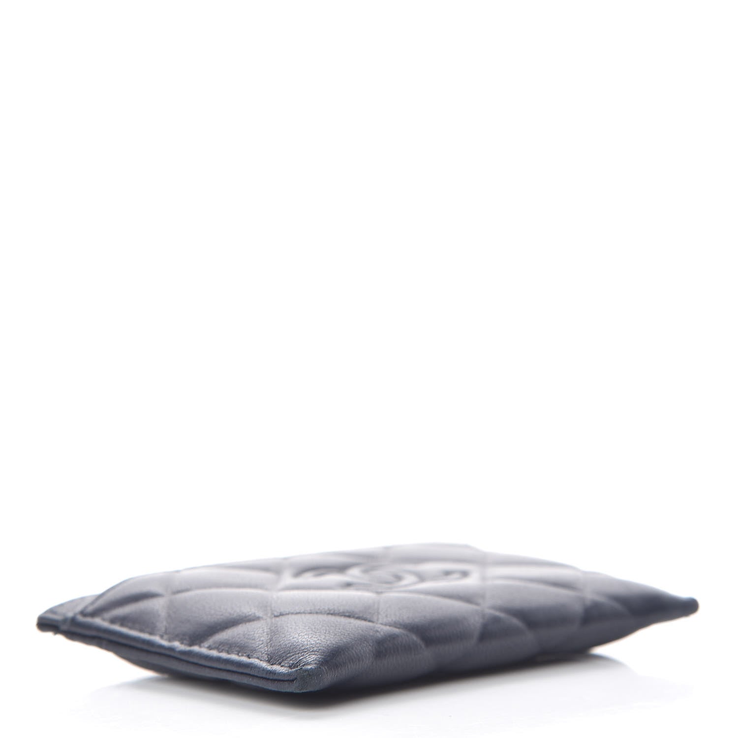 Chanel Lambskin Quilted Diamond CC Card Holder Navy 4 of 9