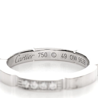 Cartier 18K White Gold Diamond Maillon Panthere Wedding Band Ring 49 5 4 of 4
