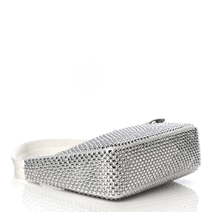 Prada Satin Crystal Mini Re-Edition 2000 Bag White 4 of 12