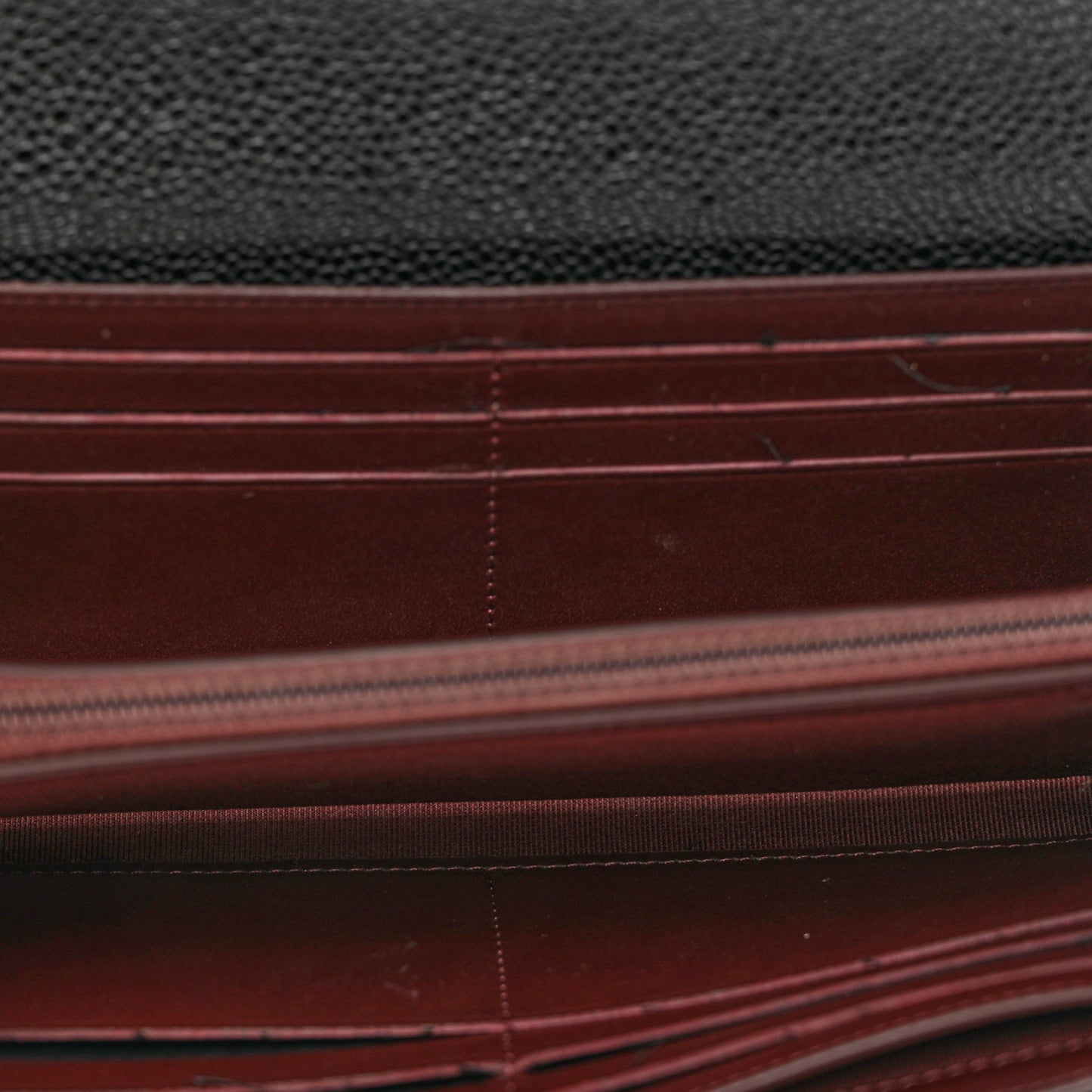 Caviar Quilted Large Gusset Flap Wallet Black