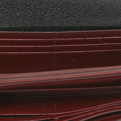 Chanel Caviar Quilted Large Gusset Flap Wallet Black 5 of 9