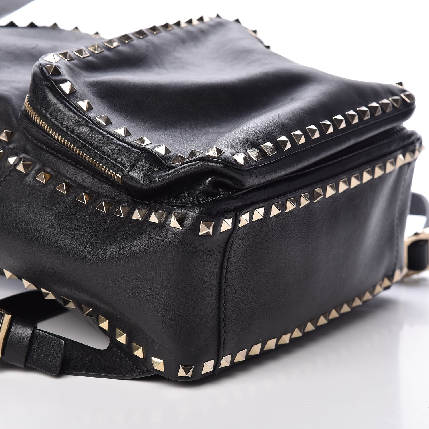 Valentino Garavani Vitello Medium Rockstud Backpack Black 12 of 13