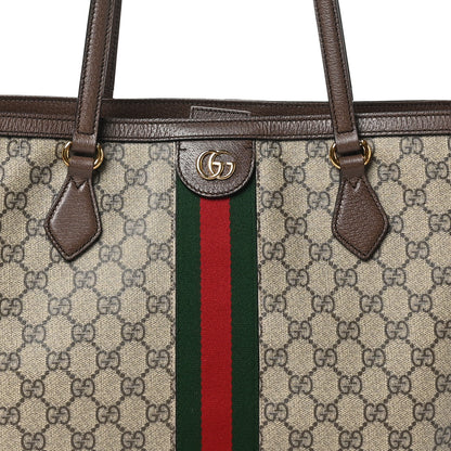 Gucci GG Supreme Monogram Medium Ophidia Shopping Tote Brown 8 of 10