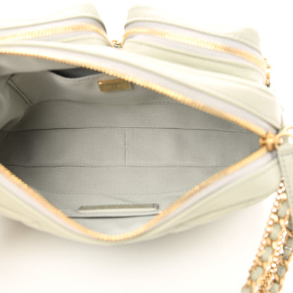 Chanel Calfskin Quilted Small Camera Case Grey 5 of 12