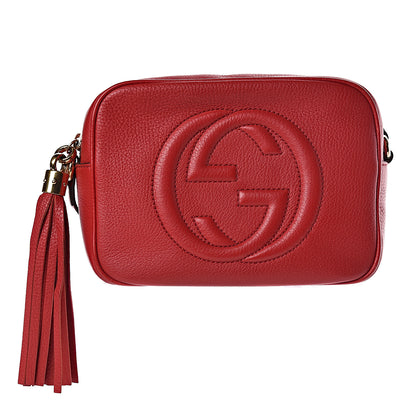 Gucci Pebbled Calfskin Small Soho Disco Bag Tabasco Red 1 of 11