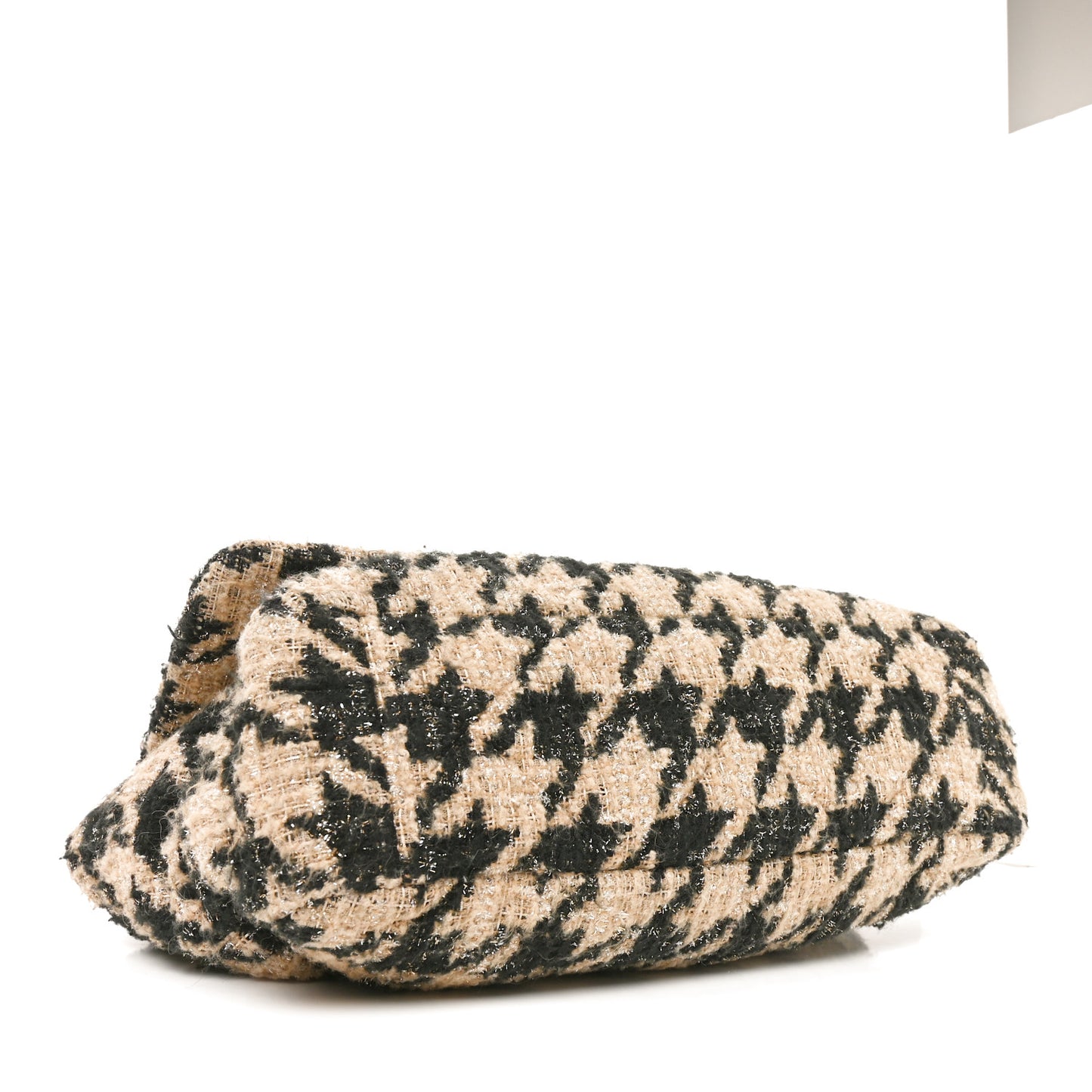 Tweed Maxi Chanel 19 Flap Beige Black
